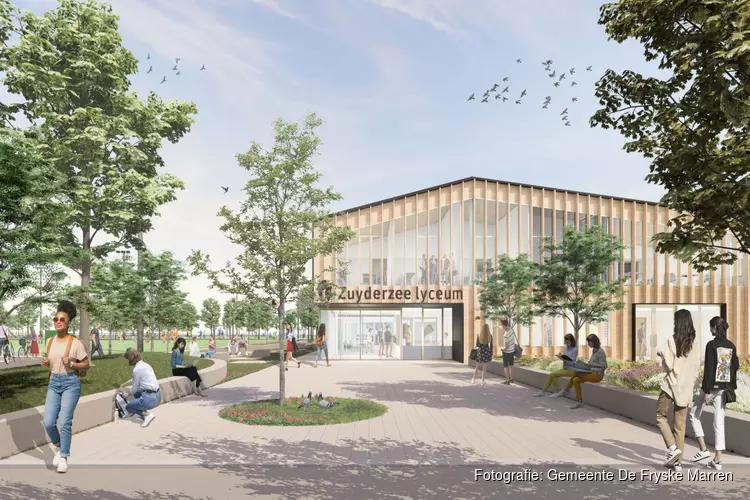 Nieuw schoolgebouw voor het Zuyderzee Lyceum in Lemmer